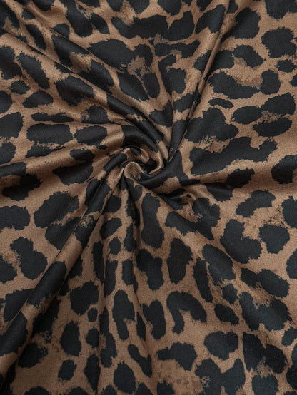 Airlisse Women’s Leopard Print Sheer Mesh Patchwork Long Sleeve Bodysuit