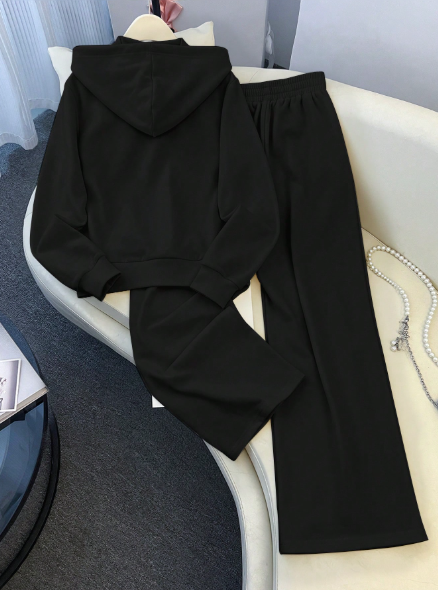 Women's Fashion Casual Solid Color Embroidered Hooded